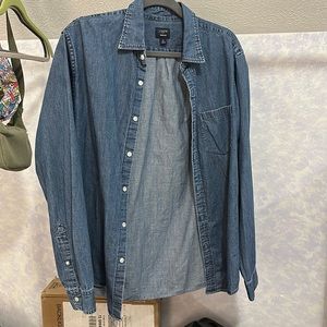 J Crew Denim Button-Up Shirt Size M